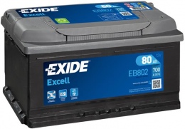 Exide 80Ah 700A Excell EB802