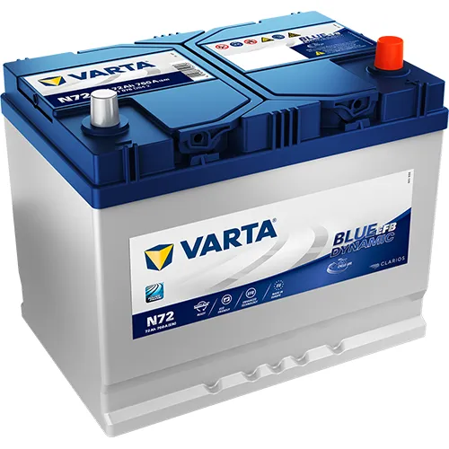 VARTA EFB BLUE DYNAMIC N72 72Ah 572501076 | Купить на сайте