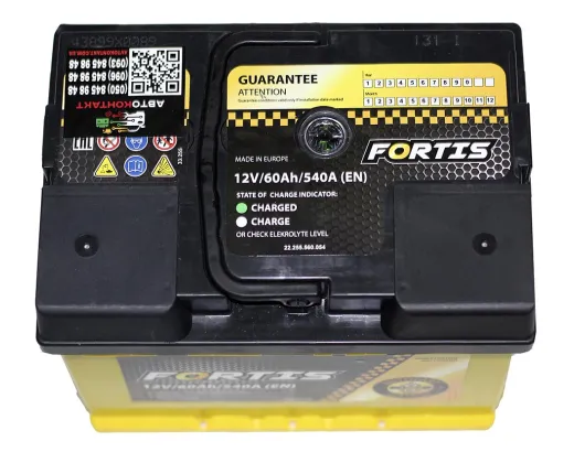 Fortis 60Ah 540A правый плюс