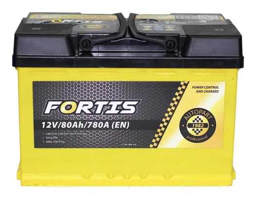 Fortis 80Ah 780A правый плюс