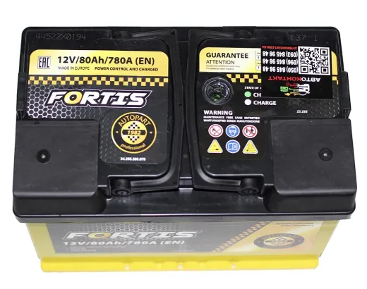 Fortis 80Ah 780A правий плюс