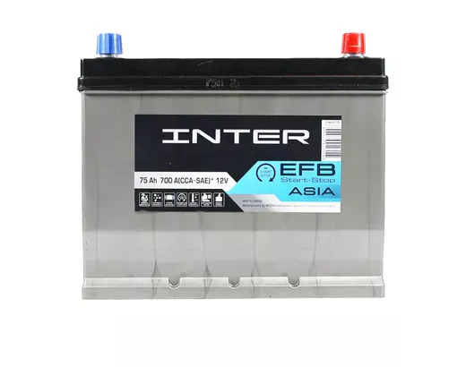 INTER Premium Asia 75Ah 700A R+ EFB (D26)