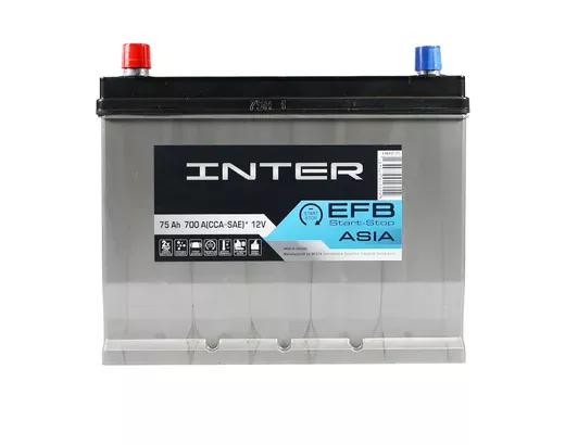INTER Premium Asia 75Ah 700A L+ EFB (D26)