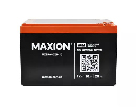 MAXION AGM 12V 10Ah L+ (левый +) BP-6 DZM 10