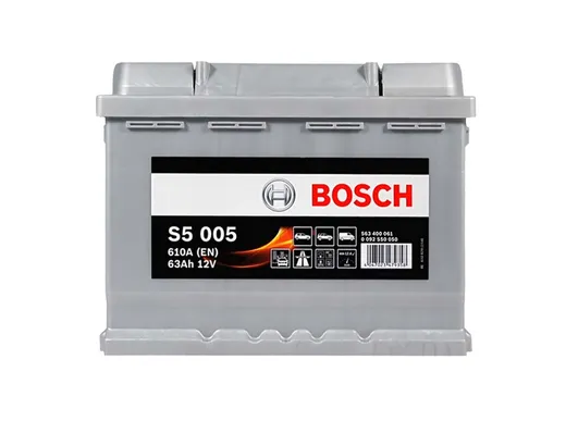 Автомобильный аккумулятор Bosch S5005 63Ah 610A (0092S50050)