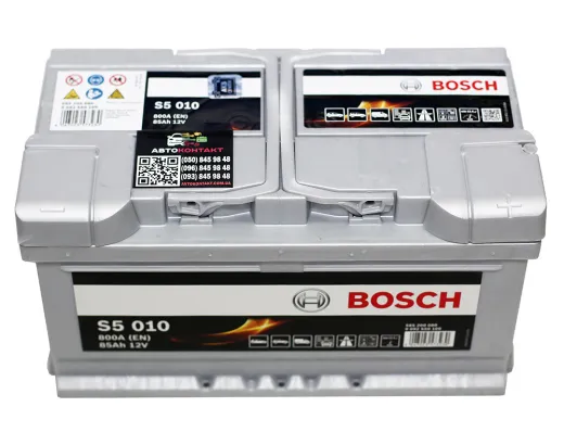 Автомобільний акумулятор Bosch S5010 85Ah 800A (0092S50100)