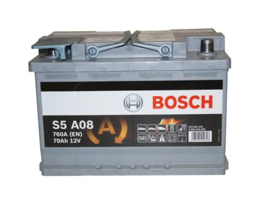 Автомобільний акумулятор Bosch S5A08 70Ah 760A (0092S5A080)