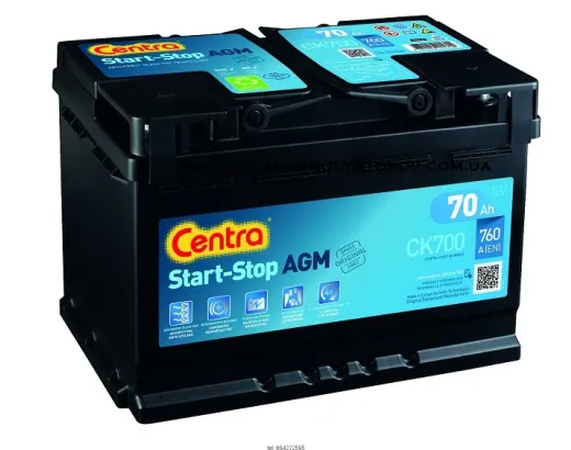 Centra AGM Start Stop CK700 70Ah 760A