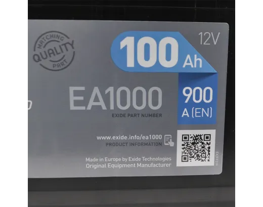 Автомобільний акумулятор Exide 100Ah 900A EA 1000