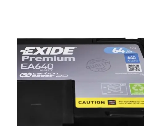 Exide 64Ah 640A Premium EA640