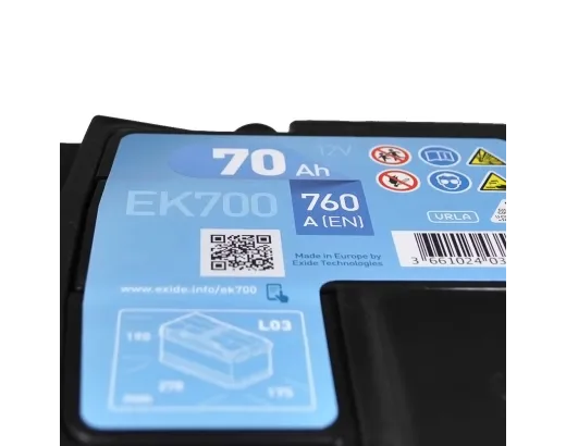 Exide 6СТ-70 Start-Stop AGM EK700