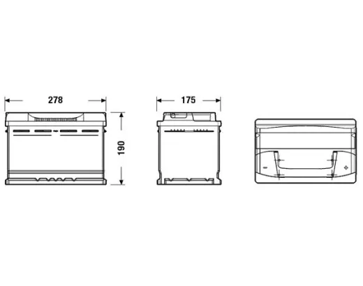 Exide 74Ah 680A Excell EB740