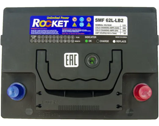 Rocket 62Ah 540A SMF 62L-LB2