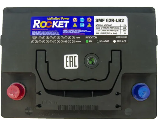 Rocket 62Ah 540A SMF 62R-LB2