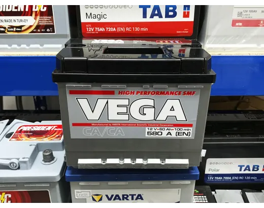 Vega 60Ah 580A (0) 6ст-60
