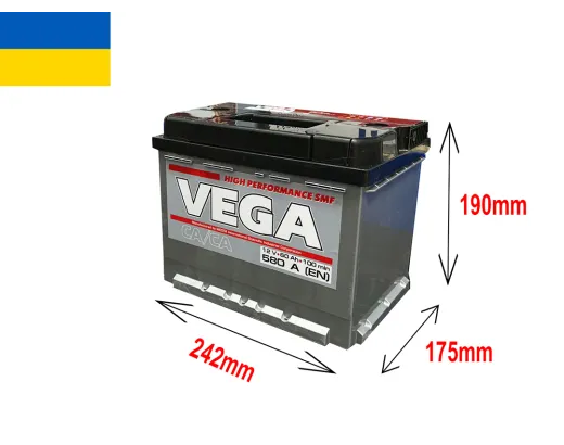 Vega 60Ah 580A (0) 6ст-60